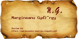 Margineanu György névjegykártya